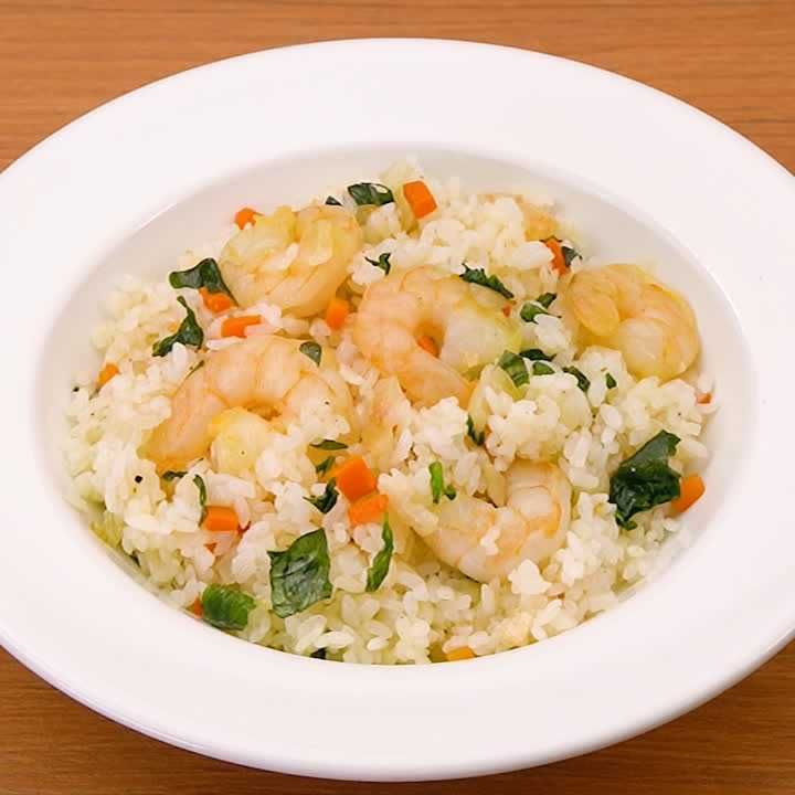 えびとバジルのピラフ風ごはん