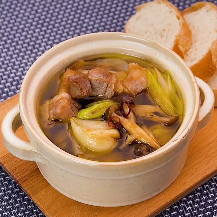 豚肉のアヒージョ