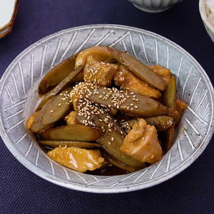 鶏むね肉の鶏ごぼう