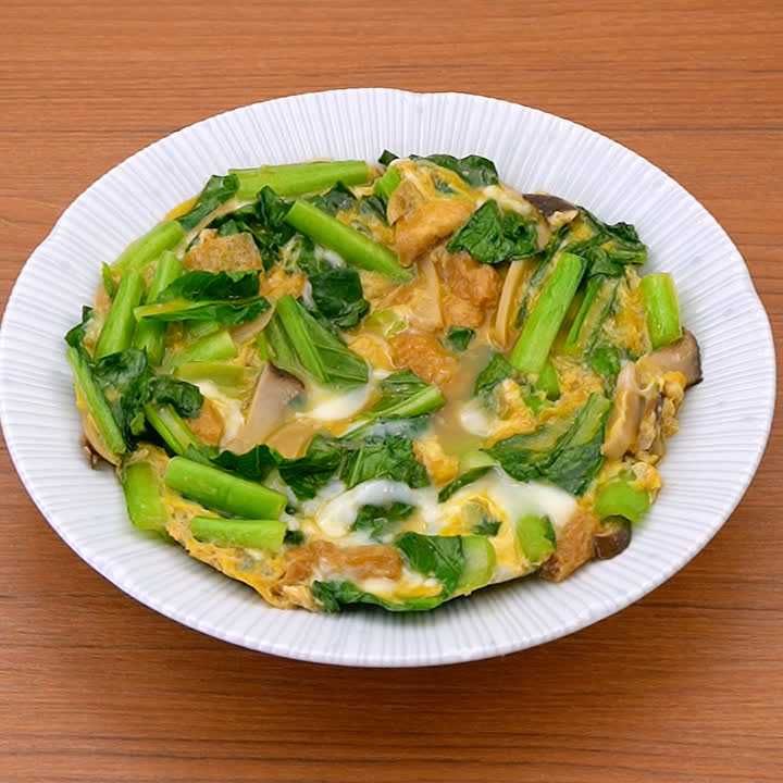 小松菜とエリンギの卵とじ