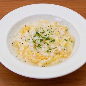 「チーズ雑炊」のレシピ動画