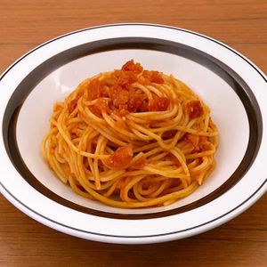 味噌トマトソースのパスタ