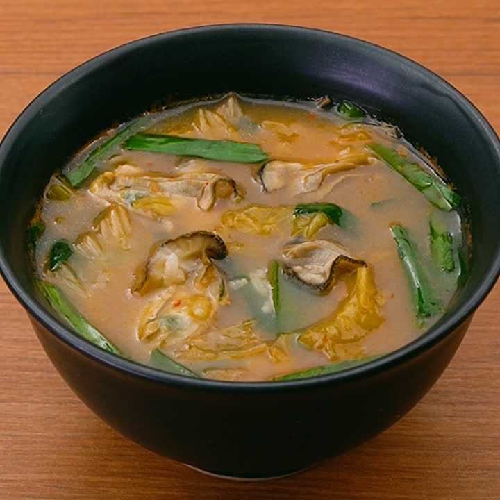 牡蠣のキムチクッパ