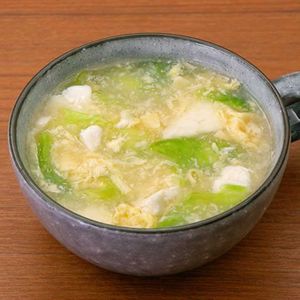 「豆腐とレタスのかきたまスープ」のレシピ動画