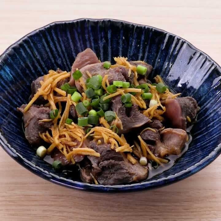 砂肝の生姜ポン酢あえ