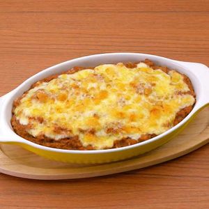 ほうれん草のミートソースグラタン