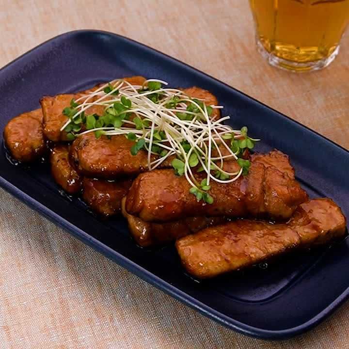 マグロの甘辛ひとくちステーキ