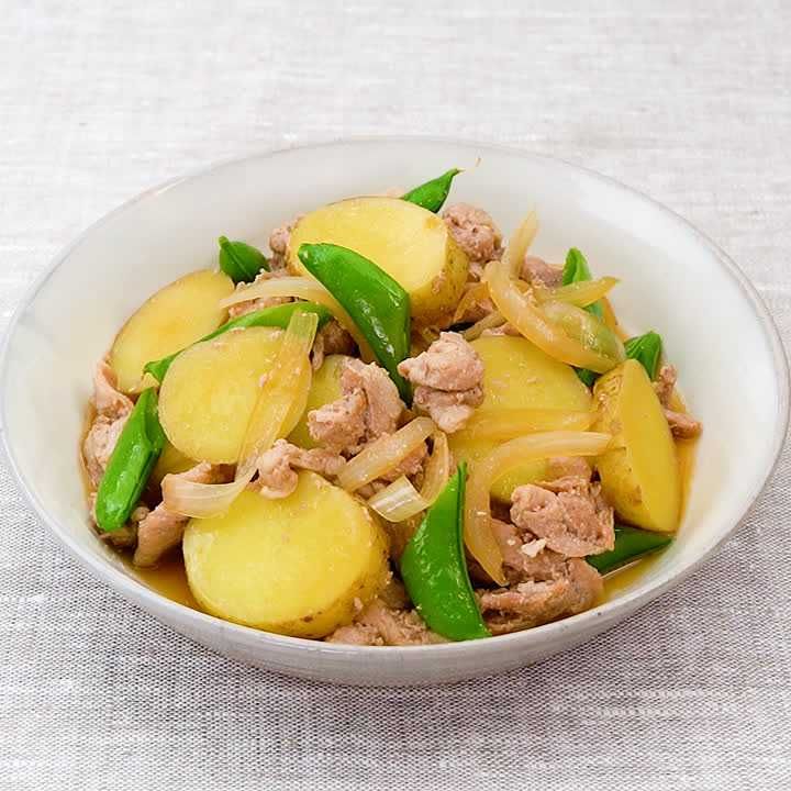 豚肉と新じゃがいものめんつゆバター蒸し