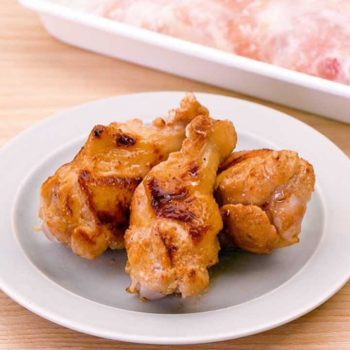 下味冷凍 手羽元の塩麹レモン焼き