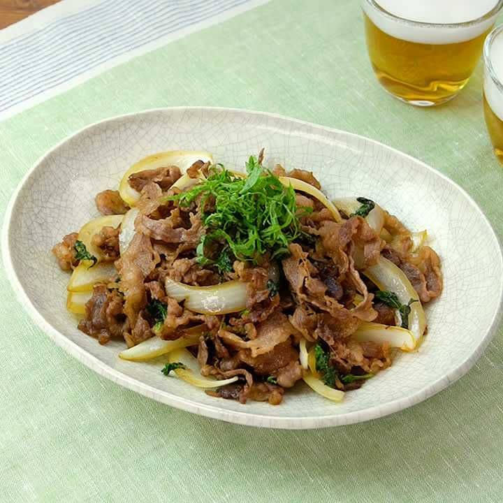 牛肉と大葉の炒め物