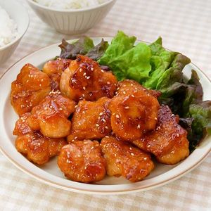 「鶏もも肉の甘酢炒め」のレシピ動画