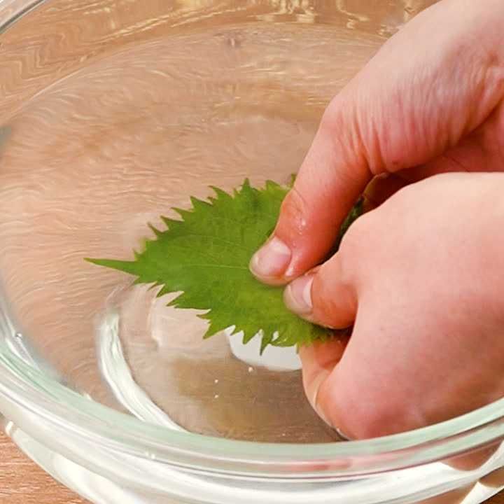 大葉(しそ)の洗い方