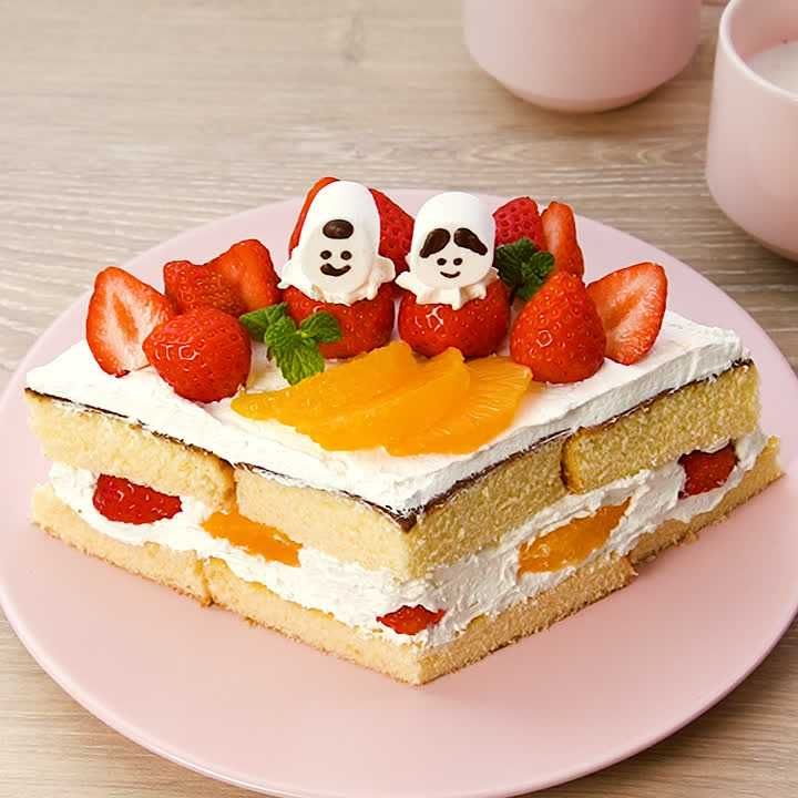 市販のスポンジケーキで作る 菱餅風ひなまつりケーキのレシピ動画 作り方 Delish Kitchen