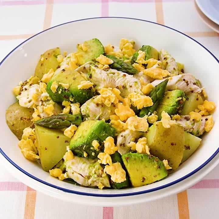 ささみと春野菜のハニーマスタードサラダ