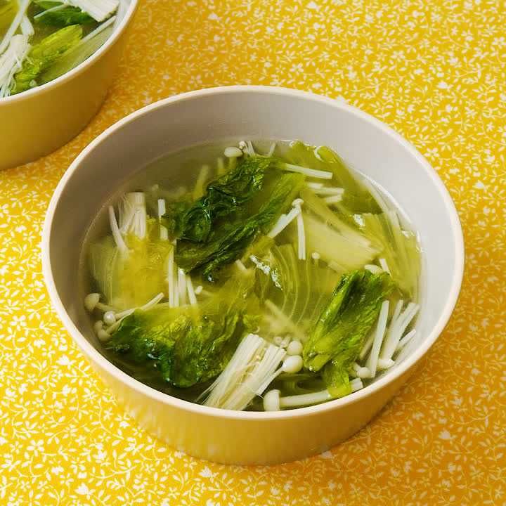 サニーレタスとえのきの中華スープ