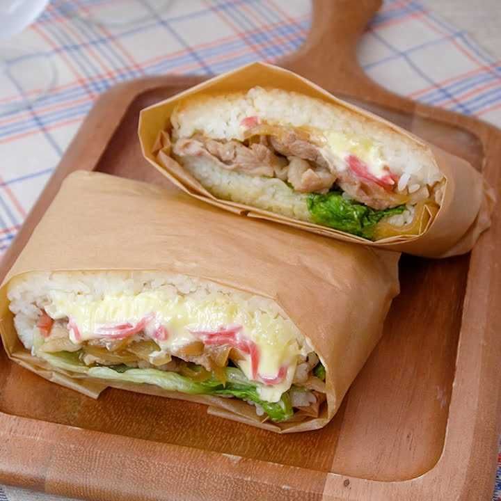 生姜焼きライスバーガー