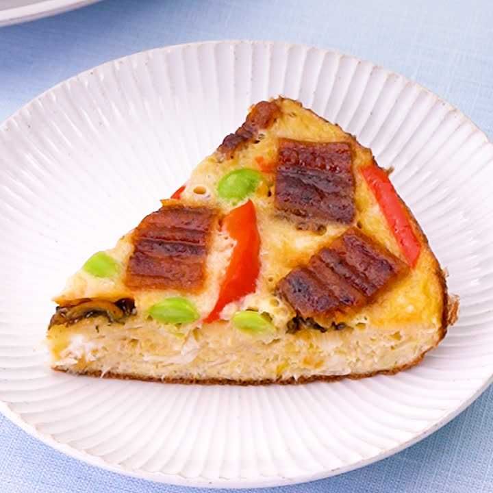 うなぎのオープンオムレツ