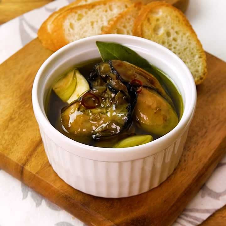 牡蠣のオイル漬け