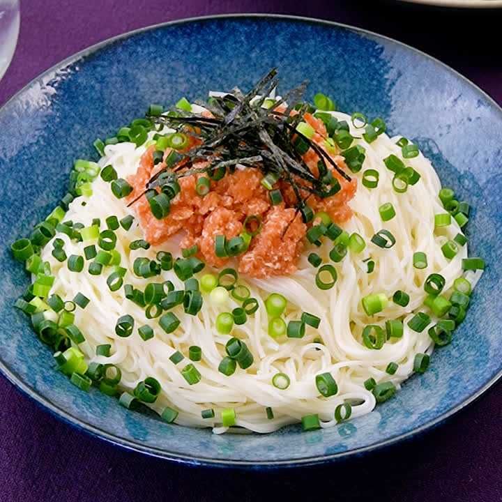 明太バターそうめん