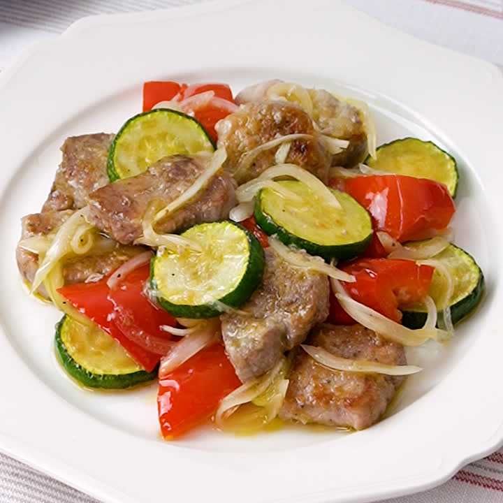 豚ヒレ肉とパプリカの焼きマリネ