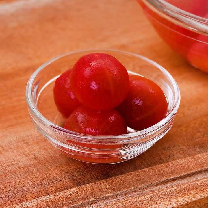 ミニトマトの湯むきの仕方