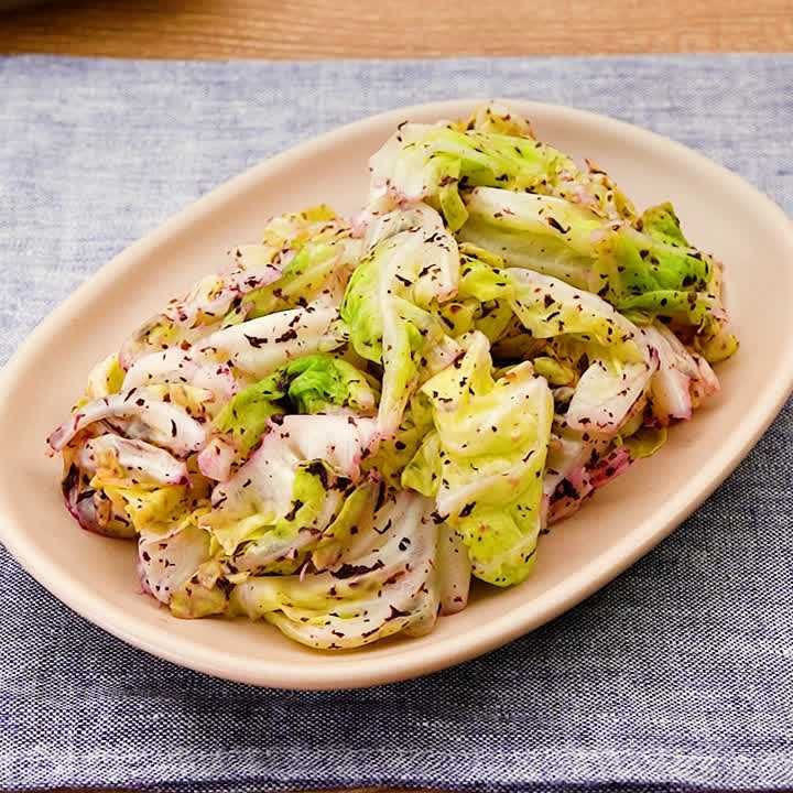 キャベツの赤しそあえ