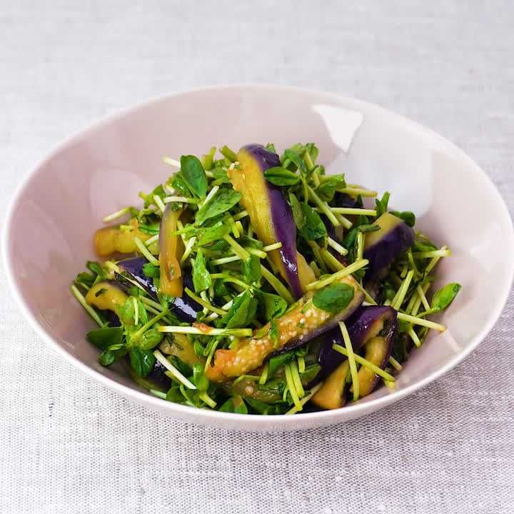 なすと大葉の梅あえ