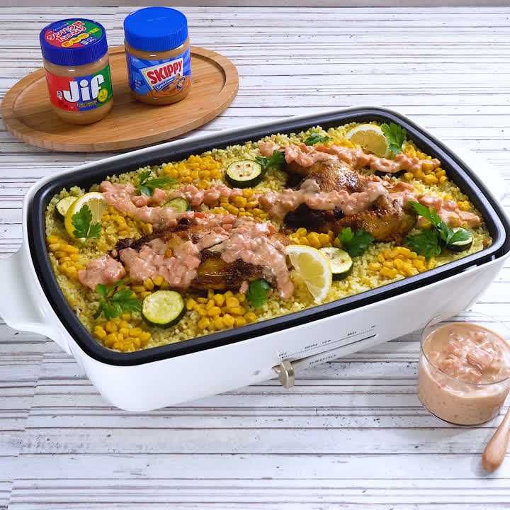アメリカンチキンの豪快パエリア