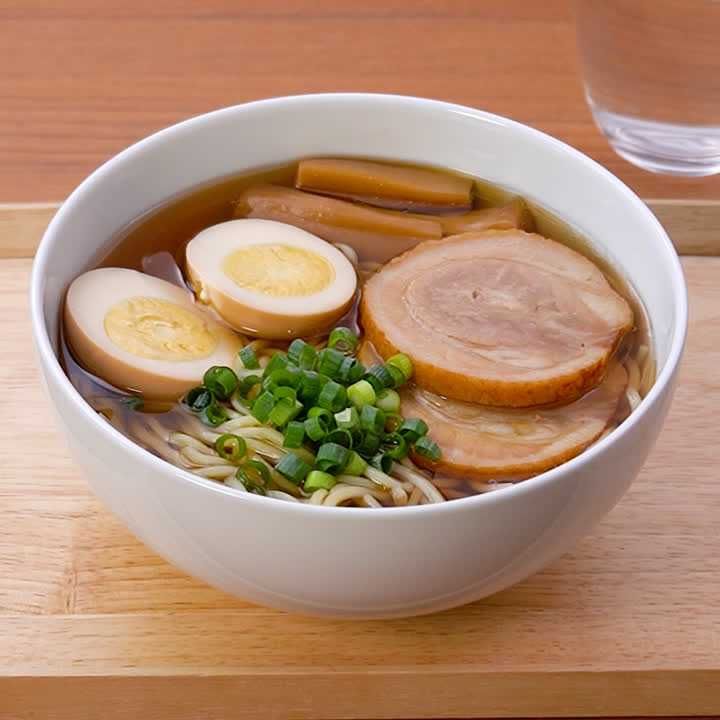 焼きそば麺で作る醤油ラーメン