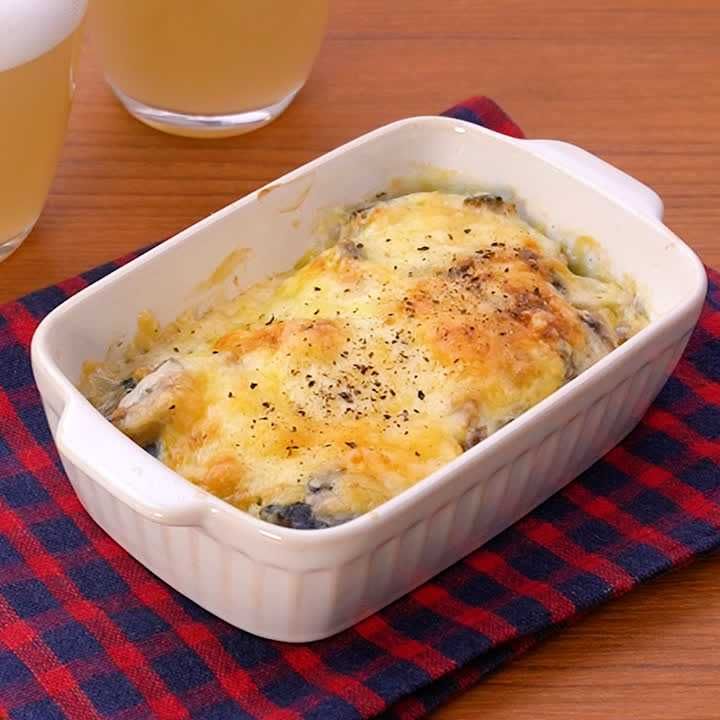 鯖缶のチーズ焼き