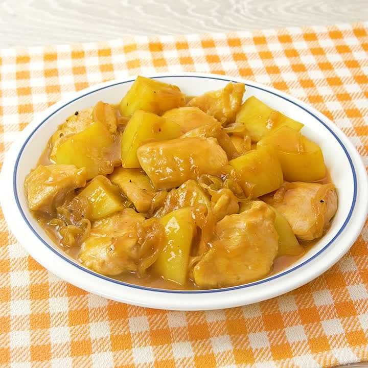 鶏むねとじゃがいものオレンジソテー