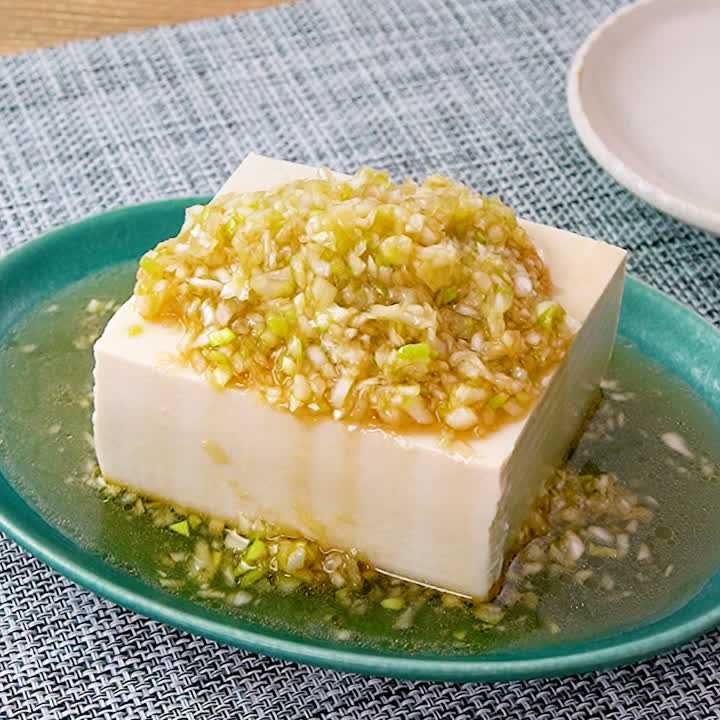 豆腐のねぎごま油がけ