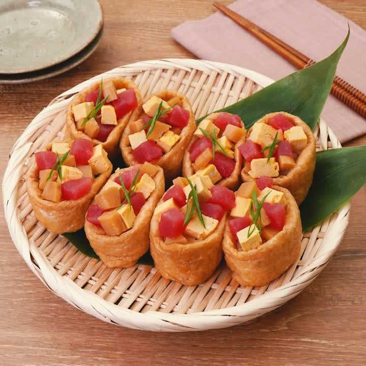 たけのこの彩りいなり