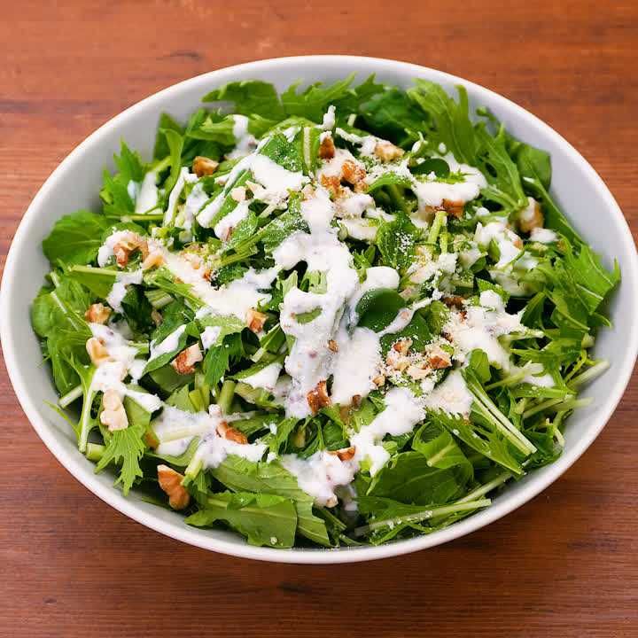 水菜とルッコラのサラダ