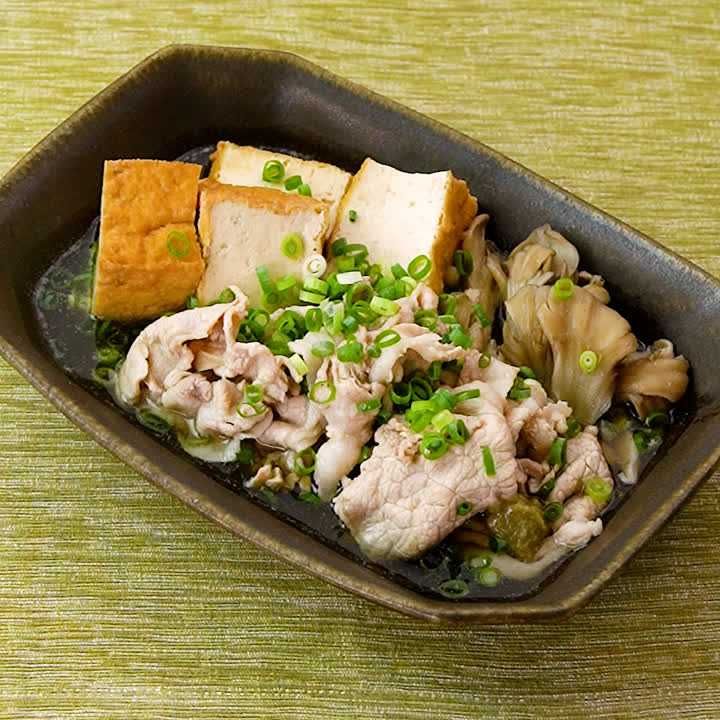 豚しゃぶと厚揚げのあっさり煮