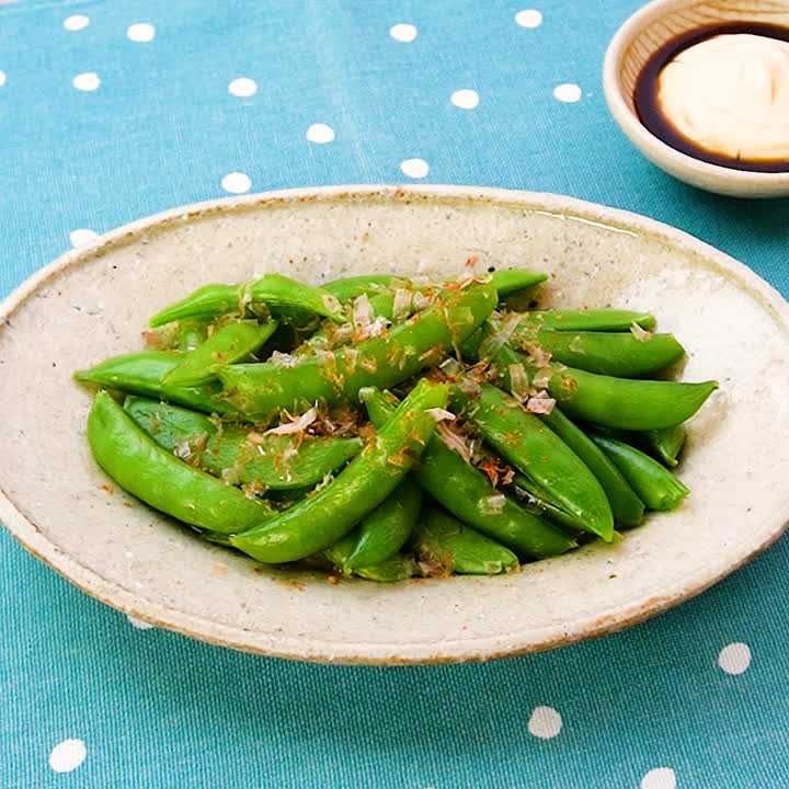 スナップエンドウの和風マヨネーズ添え