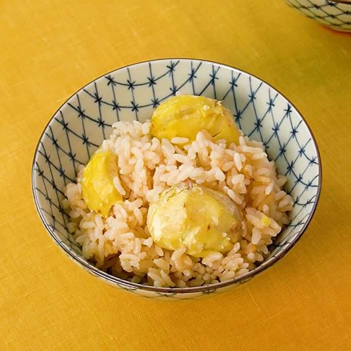 醤油風味の栗ご飯