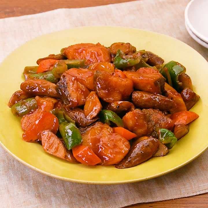 タラとごぼうの甘酢炒め