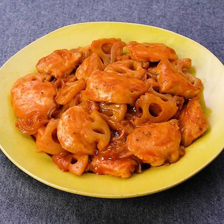 れんこんのチキンチャップ