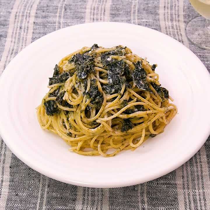 海苔クリームパスタ