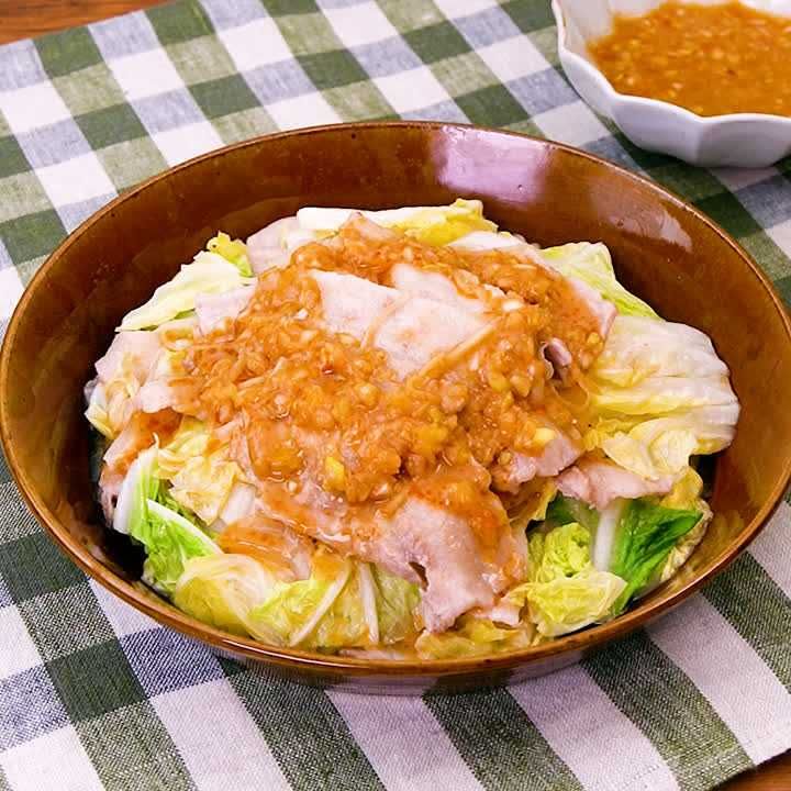 豚バラ白菜のフライパン蒸し