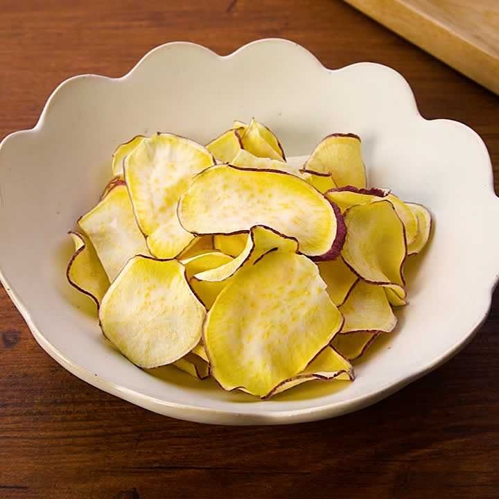 レンジで作るさつまいもチップス