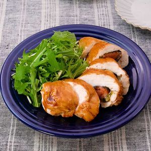 鶏むね肉のはさみ明太チーズ焼き