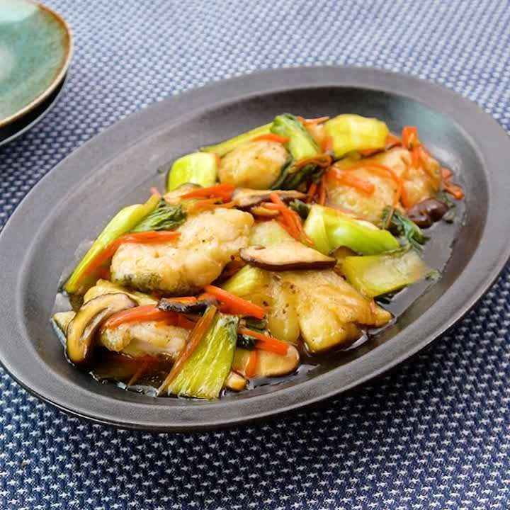 タラの中華風甘酢あんかけ