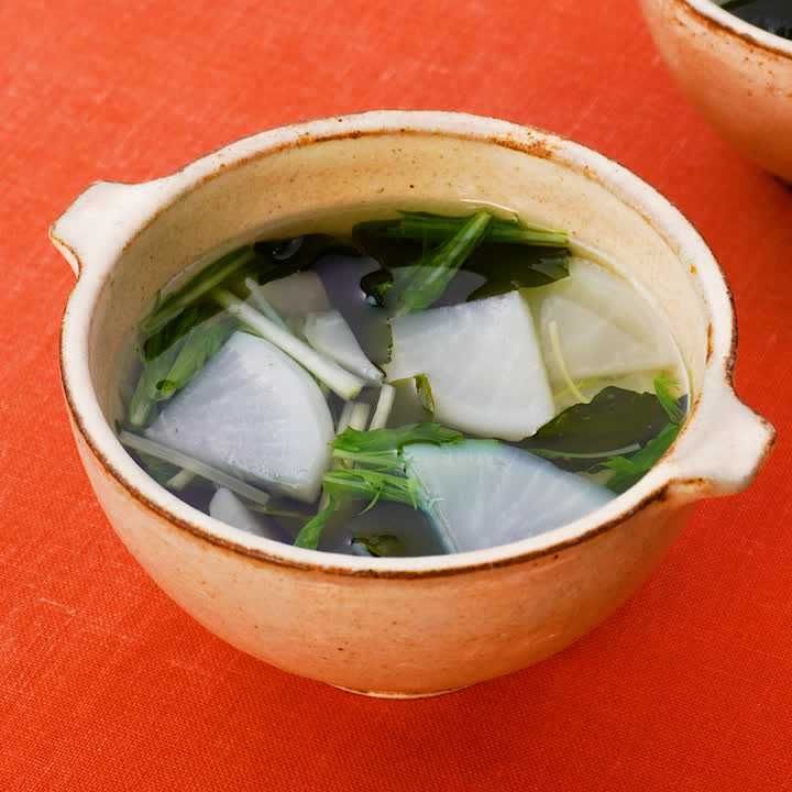 かぶと水菜のスープ
