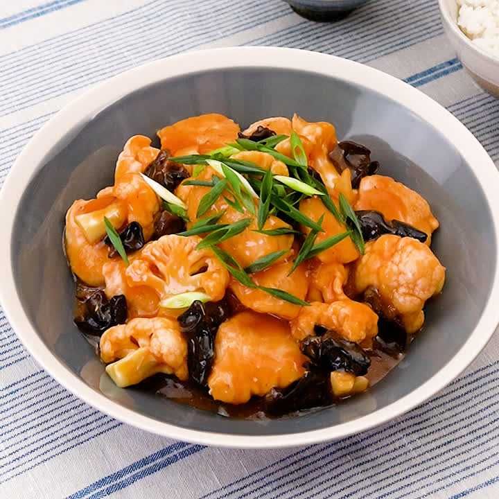 鶏むね肉とカリフラワーの甘酢あん