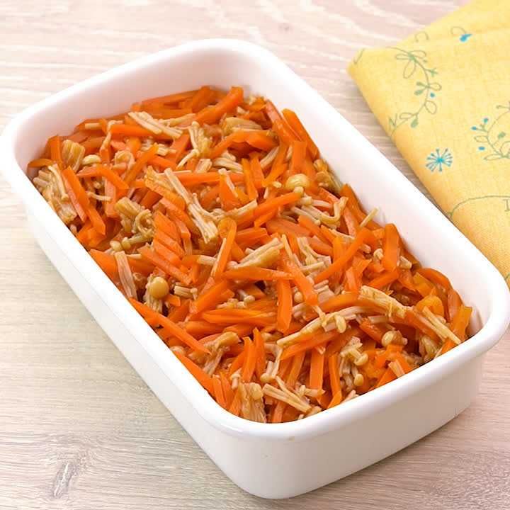 にんじんとえのきのおかか煮