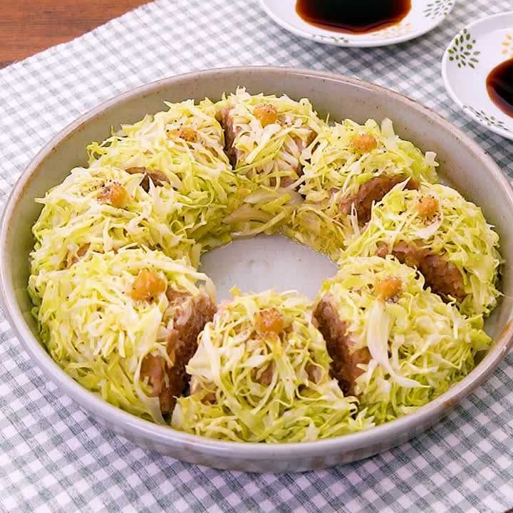 キャベツでレンジ焼売