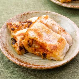 「キムチーズ餅サンド」のレシピ動画