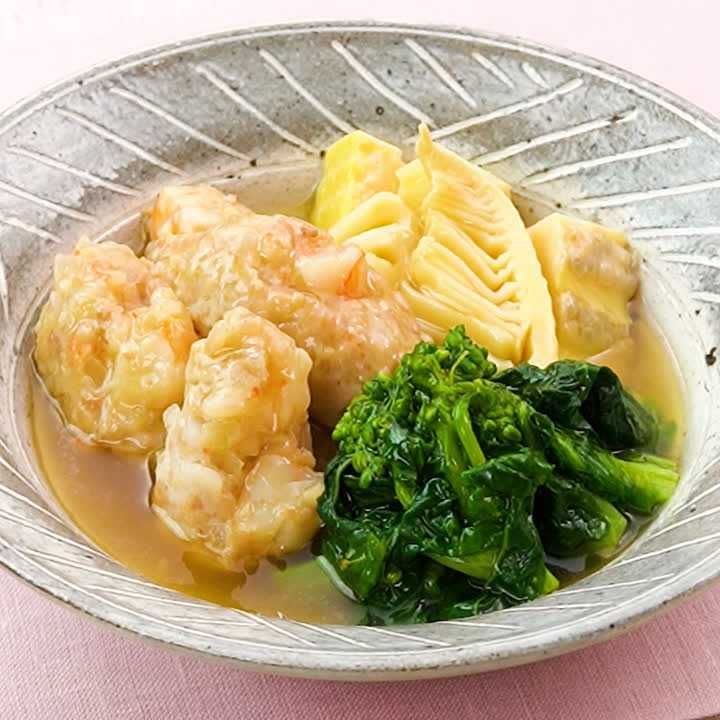 えび団子と菜の花の和風あん